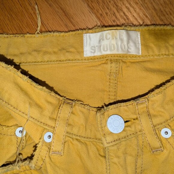 women's Acne Studios lemon yellow skinny jeans, 29/32 - Picture 3 of 5